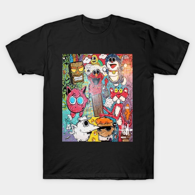 Hugus mural collage 2 T-Shirt by hugusdesign